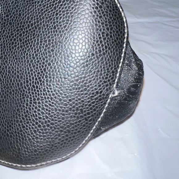 Gianfranco Lotti Firenze Handbag Black Pebbled Leather Made in Italy Purse - Picture 12 of 13